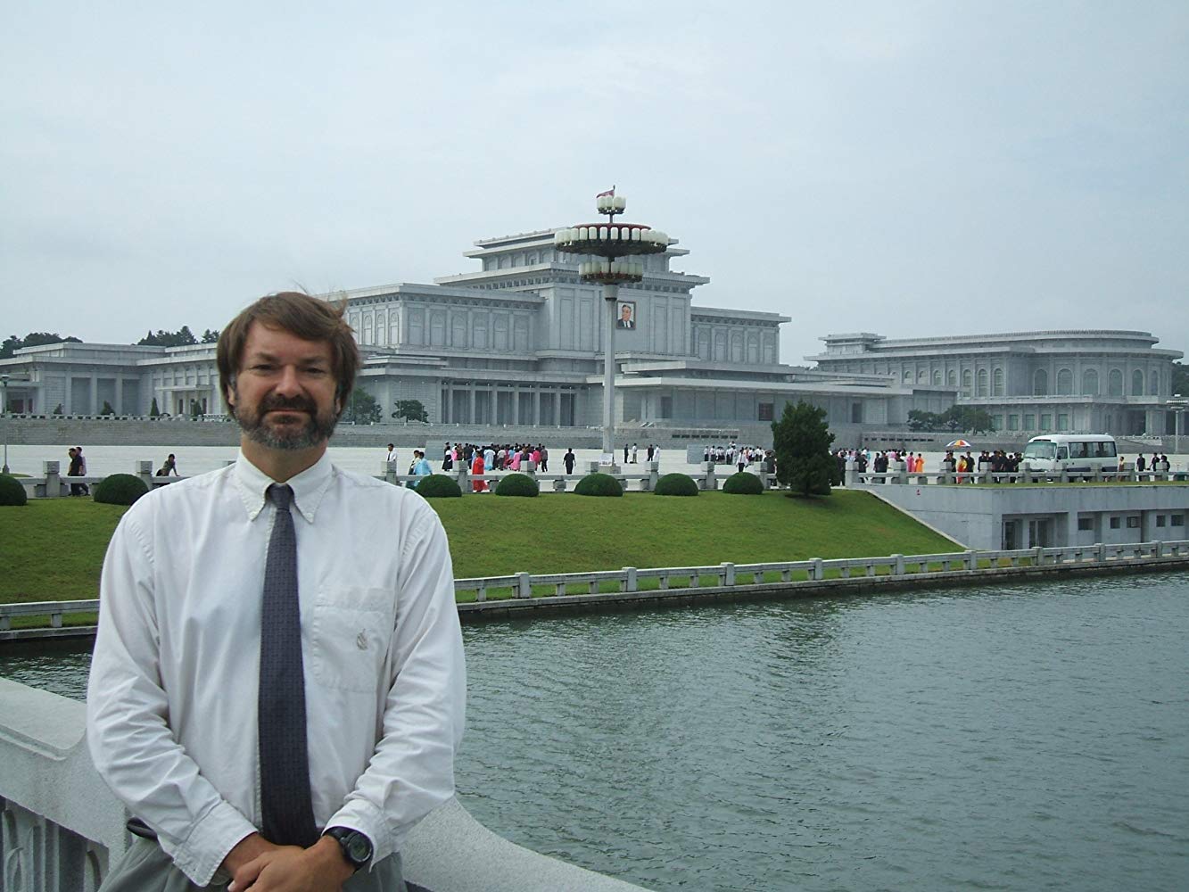 Dr. Bob Beatty of Washburn University at the Kumsusan Palace of the Sun in Pyongyang, North Korea